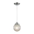 thumbnail image 1 of Victoriana - 6 One Light Pendant  Polished Chrome Finish With Clear Patterned, 1 of 2