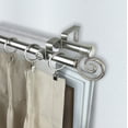 thumbnail image 2 of 13/16" Dia Adjustable 28-48 inch Double Curtain Rod with Traute Finials - Satin Nickel,(4727-285), 2 of 3