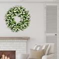 thumbnail image 2 of Artificial Daisy Wreath - 16 Inches Eucalyptus Wreath with Colorful Mixed Flower Wreath Farmhouse Spring Summer Wreath for Front Door Wall Decor, 2 of 5