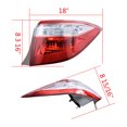 thumbnail image 7 of Astra Depot Right Passenger Side Rear Red Lens Tail Light Brake Stop Light Lamp Cover for 2014-2016 Toyota Corolla (1pc, no bulb), 7 of 7