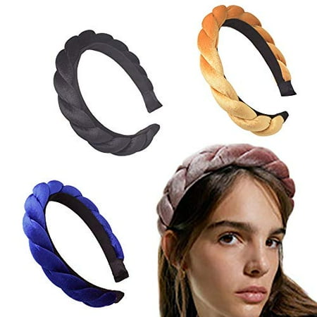 Milylove Velvet Braided Headband 3pcs Padded Puffy Hair Band Thick Hair Hoop For Women And Girls Walmart Canada