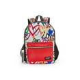thumbnail image 1 of Justice™ Brand Girls Tie Dye Heart Printed Nylon Multi Compartment Backpack 17” Backpack with Texture Rubber Embossed Keychain, 1 of 4