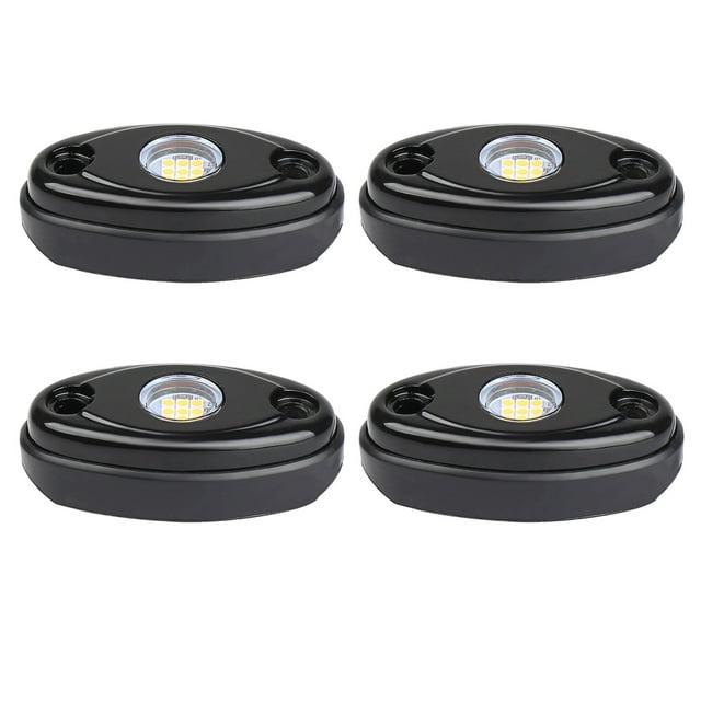 Lot de 4 9W IP67 Étanche Lumières de Pont LED - 10-14V DC Aluminium Moulé sous Pression Éclairage Marin/automobile (Rouge) - Inclut Vis & Écrous, Batterie Non Incluse - pour Voitures, Motos, Yachts, Camions, ATV/UTV
