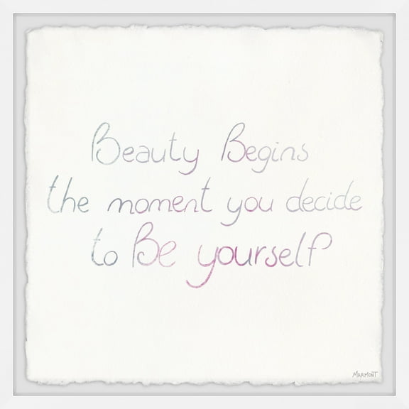Marmont Hill Decide to Be Yourself Framed Wall Art
