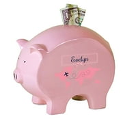 My Bambino Asymmetrical Pig Piggy Banks & Money Jars Pink/Blue