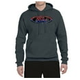 thumbnail image 2 of Red Blue and Black Ford Logo | Mens Cars and Trucks Hooded Sweatshirt Graphic Hoodie, Charcoal, Small, 2 of 3