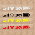 thumbnail image 4 of Wifi Battery Level Mark  Car Vinyl Stickers Decals Car Rear Windshield Body Auto Funny Sticker Silver White Reflective Type AOX, 4 of 4