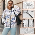 thumbnail image 6 of Renewold Dolphin Starfish Seashell Womens Zip Up Hoodie Sweatshirt Tops Long Sleeve Y2K Jackets with Pockets Pullover Hoodies Tops Fleece Sweatshirts Oversized Jackets Sweaters Casual Outfits, 3XL, 6 of 7