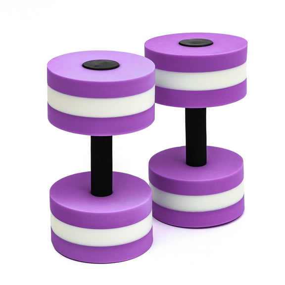 Aquatic Foam Exercise Dumbbells For Water Aerobics (Set of 2, Violet)