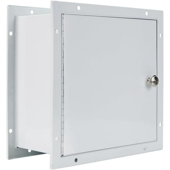 Specimen Pass Thru Cabinet, Lab Storage Cabinet with Double Access Doors, Stainless Steel Recessed Specimen Cabinet (Silver), Sliver