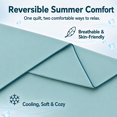 thumbnail image 3 of SUNNY HEAT Cooling Summer Comforter Twin Size 60"x80", Cooling Blanket for Hot Sleepers, Lightweight Breathable Double-Sided Quilt, Teal, 3 of 9