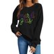 thumbnail image 2 of Mujeres de Manga Larga Tops Navidad Informal Impreso Cuello Tripulado Sudadera Invierno Acogedor, Mujeres de Manga Larga Navidad Tops, 2 of 6