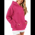 thumbnail image 3 of Sudadera con Capucha para Mujer, de Forro Extragrande, de Larga, Cómoda e Informal, Estilo Otoño 2025, Y2K Rojo S, 3 of 8