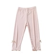 thumbnail image 5 of Usaibhir 4-Pack Girls' Capris Leggings Summer Thin Modal Cotton Kids 3/4 Tights for Kids 3-12 Years, 5 of 12