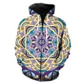 thumbnail image 1 of Sudadera con capucha y cremallera de estilo nacional retro para hombre, con estampado 3D para adolescentes, de gran tamaño, estilo hip hop, estilo Harajuku, divertida y genial, unisex., 1 of 6