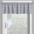 thumbnail image 4 of Ambesonne Navy Blue Valance & Curtain, Chevron Dashed Lines, 55"x30", Navy Blue White, 4 of 7