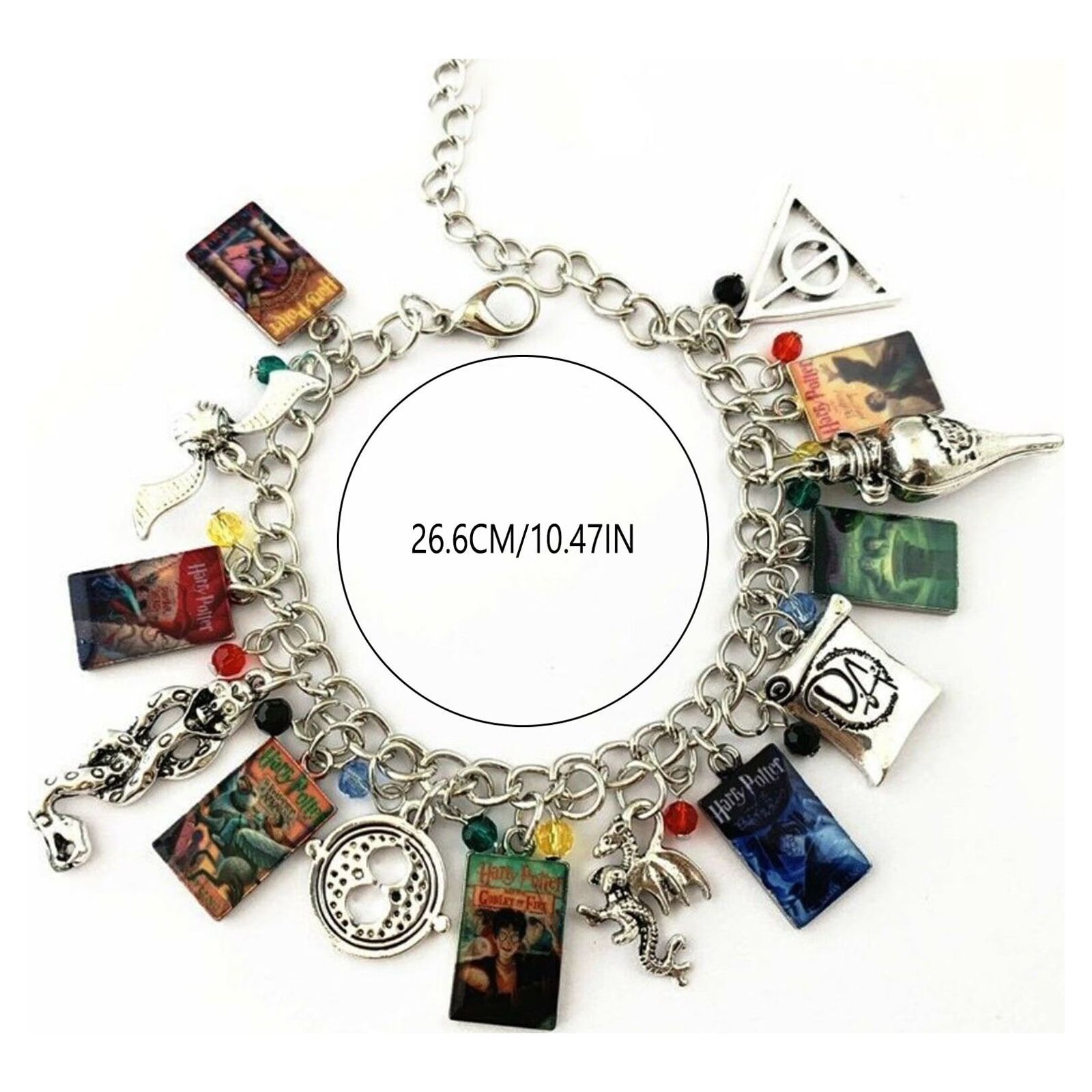 Harry Potter Books and Logo Charm Metal Novelty Charm Bracelet - image 3 of 3
