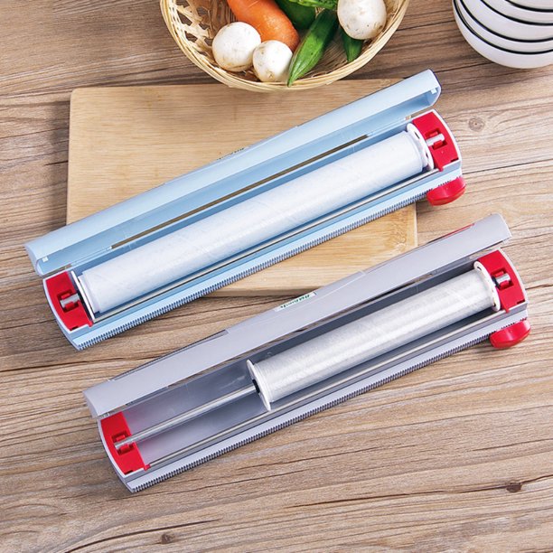 Jeobest 1PC Food Wrap Cling Film Cutter Refillable Plastic Wrap