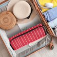 thumbnail image 4 of Hair Tools Storage with Heat Resistant Mat- White Vertical Stripes Printed Curling Iron Travel Bag/Flat Iron Case for Women, 4 of 8