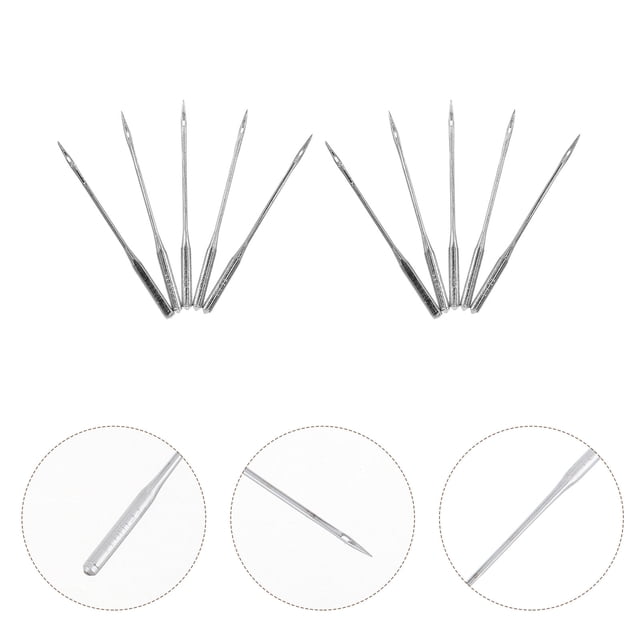 unbranded 50Ud Agujas De Bordado Y Para Máquina De Casa Con Puntadas Exactas Color Plata