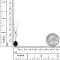 thumbnail image 6 of Gem Stone King 925 Silver and 10K Yellow Gold Black Onyx and White Lab Grown Diamond Pendant Necklace for Women | 2.57 Cttw | Gemstone December Birthstone | Oval 10X8MM | With 18 inch Chain, 6 of 6