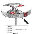 thumbnail image 4 of Balery Moose Kissing Under Mistletoe Fundas de asiento para taburete de bar redondo de tela de terciopelo ajustables que protegen de arañazos y manchas para sillas de 14 a 17 pulgadas.-12 inch, 4 of 7