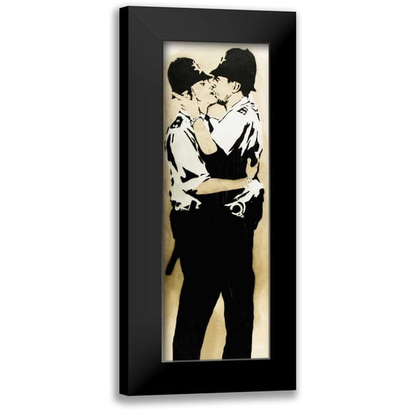 Anonymous (attributed to Banksy) 7x14 Black Modern Framed Museum Art Print Titled - Trafalgar Street, Brighton (graffiti attributed to Banksy)