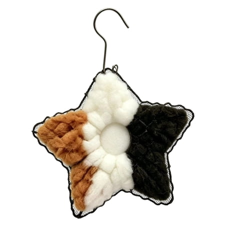 Handmade Fiber Bird Nesting Heart – Refillable Nesting Material Holder for Wild Birds Winter Shelter & Outdoor Garden Decor with Hanging Hook