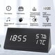 thumbnail image 3 of Reloj despertador de madera, reloj digital LED inteligente para dormitorio/escritorio, actualizado con temperatura de tiempo, brillo ajustable y voz, 3 of 5