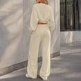 thumbnail image 5 of Admvng Travel Outfits for Women 2 Piece Sets Fall and Winter Casual Long Sleeved Sweater Trousers Two-piece Suit, Size S-2XL, 5 of 6