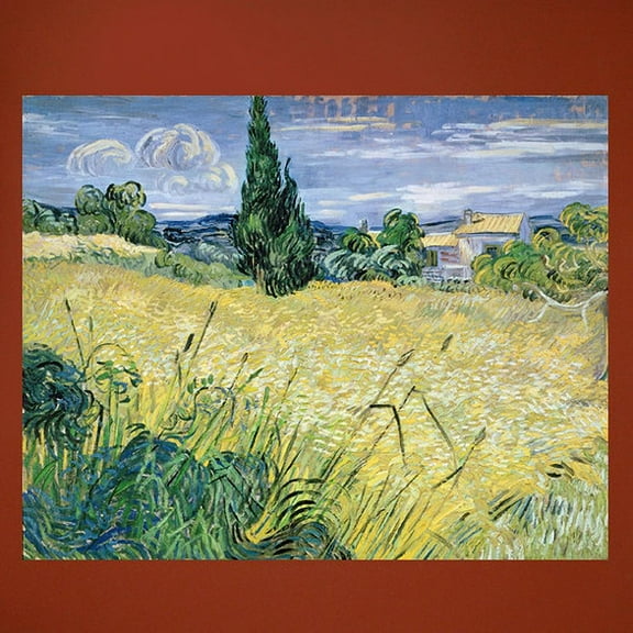 Wallhogs Van Gogh Landscape with Corn (1889) Wall Mural