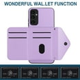 thumbnail image 4 of TECH CIRCLE Wallet Case For Galaxy A33 5G with Card Holder,Flip Premium PU Leather Magnetic Clasp Kickstand Heavy Duty Protective Cover with Wrist Strap for Samsung Galaxy A33 5G 6.4" 2022,Purple, 4 of 7