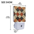 thumbnail image 4 of Yayeee LED Plug in Night Light for The Home with Auto Dusk to Dawn Light Sensors, 2 Pack, Checkered Pattern, 4 of 6