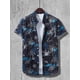 thumbnail image 2 of Camisa hawaiana con estampado de palmeras de coco, camisa informal de manga corta con botones para hombre para vacaciones en la playa en verano, ropa de gran tamaño, 2 of 4