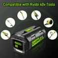 thumbnail image 6 of 2 Pack 8.0Ah 40V Battery Replacement for Ryobi 40V Battery Compatible with Ryobi Battery 40V Fits for Ryobi Battery OP4015 OP4026 OP40201 OP40261 OP4030 OP4040 OP40401 OP4050 Rechargeable Lithium Ion, 6 of 8