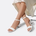 thumbnail image 4 of Sandalia DREAM PAIRS Carnival Blanca con Punta Abierta y Tacón Cuadrado, 4 of 7