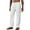 White, variant on Caqnni Men's Casual Pants Relaxed Fit Stretch with Pockets (White,S)