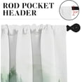 thumbnail image 3 of Misty Forest Kitchen Window Curtains Valance and Tier Set 36 Inch, Green Foggy Mountain Tree 3 Piece Window Treatment Tiers for Living Room Bedroom Nature Landscape Kitchen Decor Drapes, 3 of 6