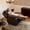 Brown02, variant on BSHTI Manual Recliner Chair with Phone Holder & Cup Holders, Corduroy Upholstery, Ergonomic Backrest, Solid Wood Frame for Living Room & Bedroom(Black)