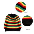 thumbnail image 2 of Jiibva Fashion Rasta Beanie Hat Winter Hats Ribbed Knitted Hat Peaked Cap Colorful Ribbed Knit for Woman, 2 of 7