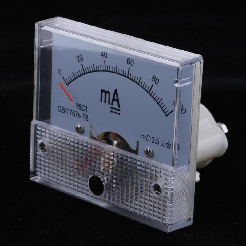 sourcingmap® DC 0-100A Panel Meter Gauge Current Analogue Analog Ammeter White