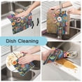thumbnail image 2 of Yayeee 6 Pack Kitchen Dish Cloths for Washing Dishes Soft Absorbent Microfiber Towels, Blue Colorful Flowers, 2 of 9