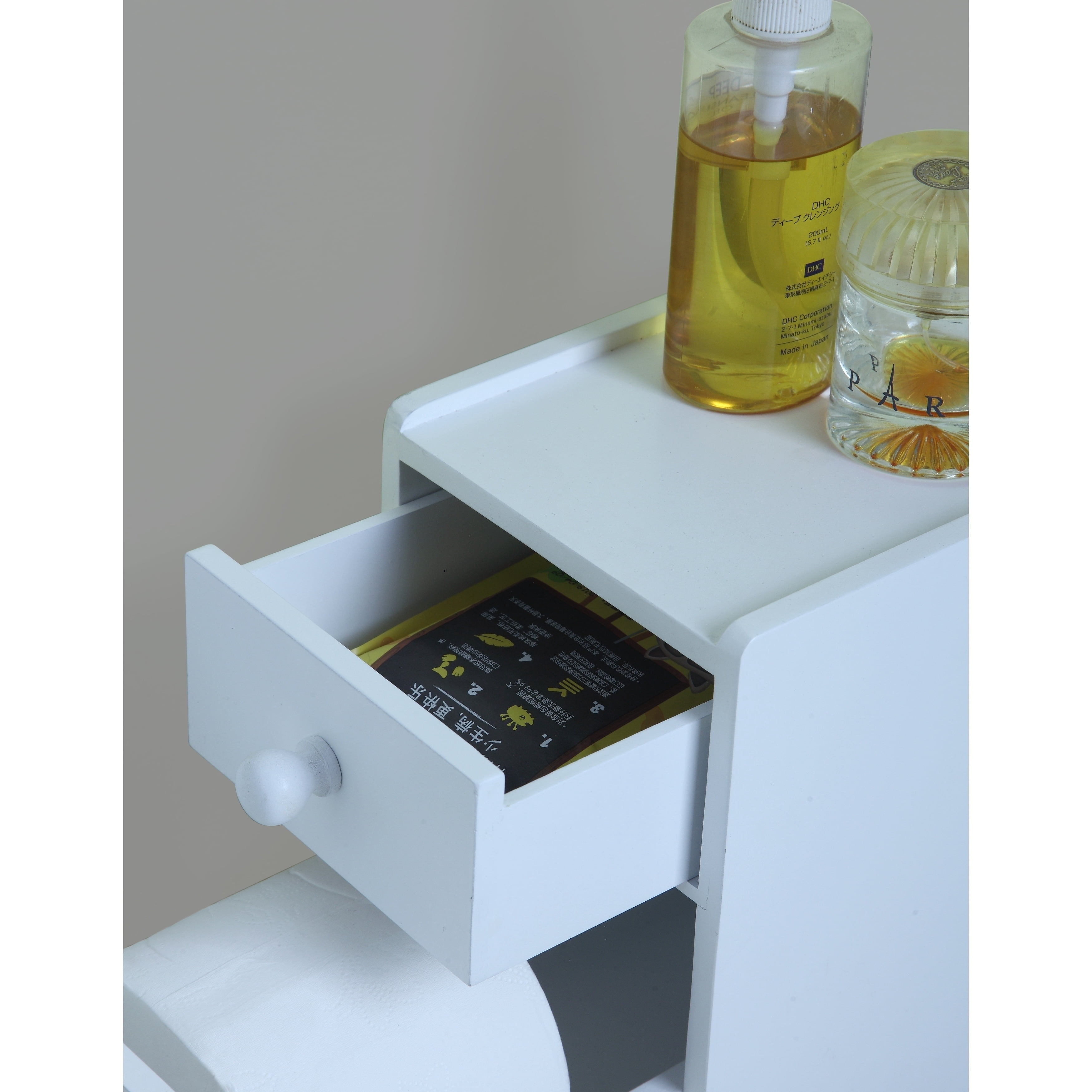 Proman Products Modern Durable Freestanding Bathroom Floor Cabinet, Black