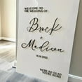 thumbnail image 5 of Customized Wedding Party Welcome Sign Glossy Backing 3D UV Print Text 20*32", 5 of 6