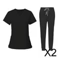 thumbnail image 1 of 2x Conjunto De Uniforme De Enfermería, Camiseta Y Pantalones De Enfermera Para Tienda De Mascotas, Spa, Cosmetología, 1 of 8