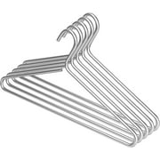Gold Hangers for Clothes - 17-Inch Matte Gold Metal Hangers for Coats, Jackets, Shirts, Pants, Clothing - Thick, Heavy-Duty Aluminum - Luxury Aesthetic for Closet or Boutique - 5-Pack