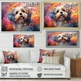 thumbnail image 4 of Designart "Serenading Shih Tzu In Pop Art" Animals Dog Floater Framed Canvas Wall Art, 4 of 5