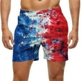 thumbnail image 2 of Brnmxoke Mens American Flag Stars Stripes Swim Trunks No Mesh Quick Dry Board Shorts Breathable Surf Beach Shorts Swimwear Bathing Suits Multicolor,XXXXXL, 2 of 7
