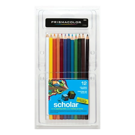 Prismacolor Scholar Colored Pencil Set, 12-Colors, Designed for Artists, High Quality Pencils