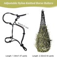 thumbnail image 2 of 2pcs 2 style Adjustable Nylon Knitted Horse Halters Southwestern Equine Side Pull Rope Black 1340~2x8mm 1pc/style, 2 of 6